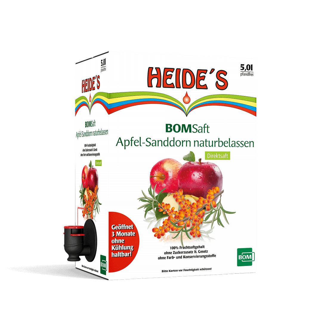 BOMSaft Apfel-Sanddorn naturbelassen