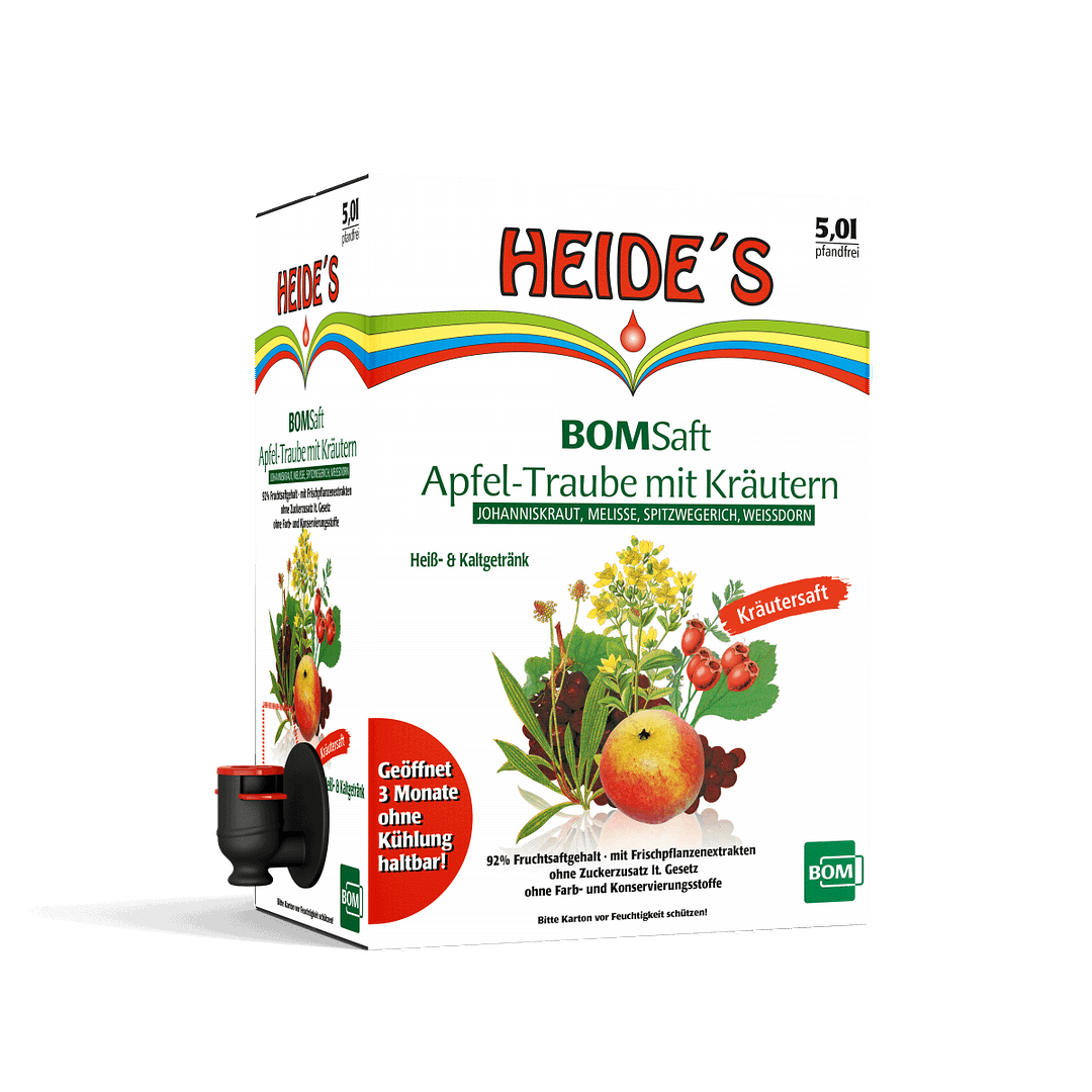 BOMSaft Apfel-Traube mit Kräutern