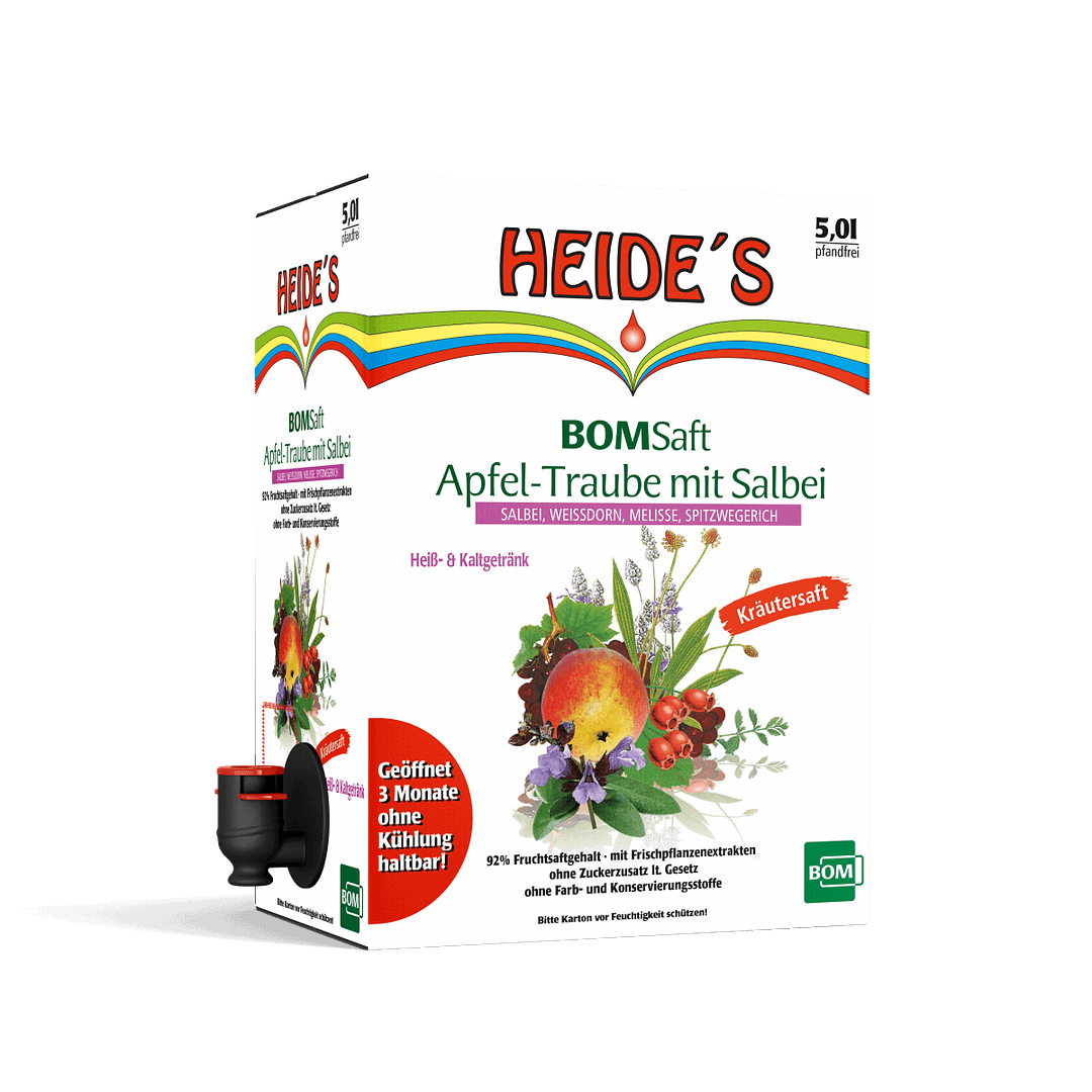 BOMSaft Apfel-Traube mit Salbei