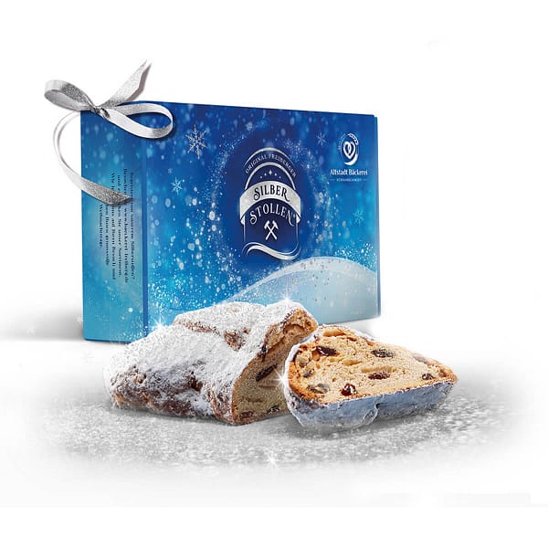 Freiberger Silberstollen® 0,5kg mit Puderzucker